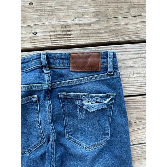 Free People Jeans Women’s‎ Size 28 Blue Wide Leg Bell Bottom Retro Western pb1 - Picture 9 of 9